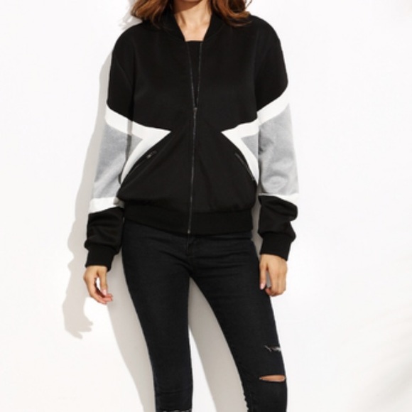 Zipper Color Block Jacket - Picture 4 of 6